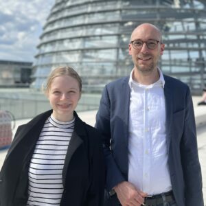 Ruppert Stüwe und Praktikantin Marlene