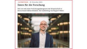 Gastbeitrag von Ruppert Stüwe zum Forschungsdatengesetz